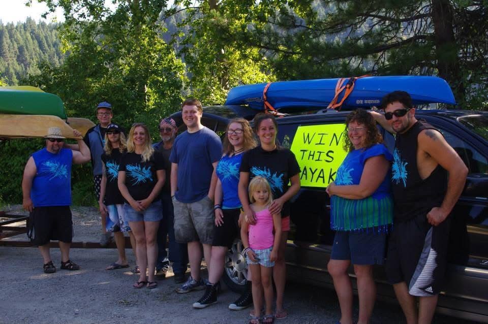 Group of volunteers at an outdoor community event