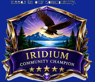Iridium Community Champion recognition badge