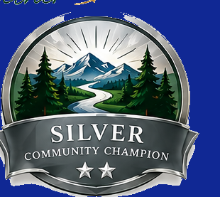 Silver Community Champion recognition badge